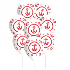 8 Globos Marinero Látex 8 Globos Marinero Látex