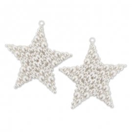 2 Estrellas Perla 9 cm