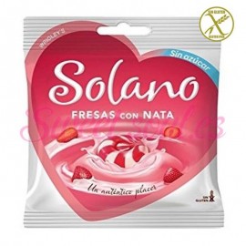Caramelos Solano Corazón Fresa Nata Sin Azúcar 1 kg