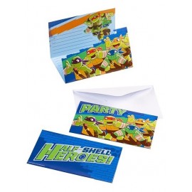 8 Invitaciones Tortugas Ninja 8 Invitaciones Tortugas Ninja