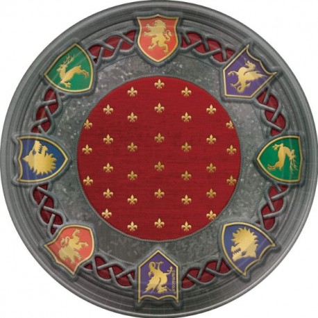 8 Platos Medieval Metalizados 18 cm