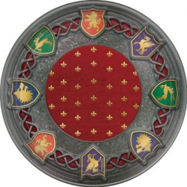 8 Platos Medieval Metalizados 26 cm
