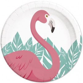 8 Platos de Flamencos 23 cm