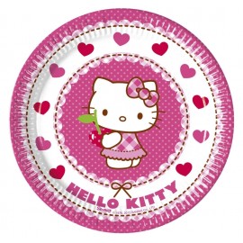 8 Platos Hello Kitty 20 cm