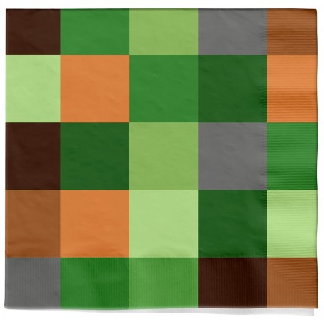 16 Servilletas Minecraft 33 cm