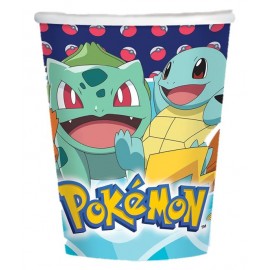 8 Vasos Pokémon 250 ml de Cartón