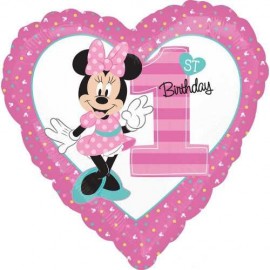 Globo Minnie 1er Cumpleaños 45 cm Globo Minnie 1er Cumpleaños 45 cm