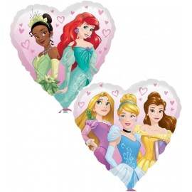 Globo en Forma Corazón Princesas Disney