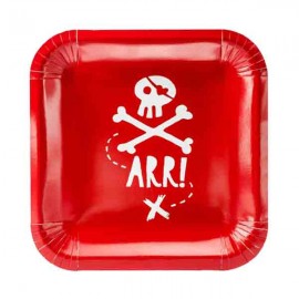 6 Platos Pirates Party 20 cm