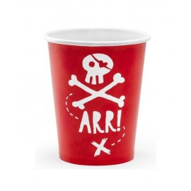 6 Vasos Pirates Party 220 ml