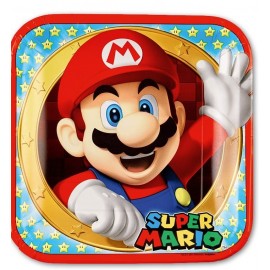 8 Platos Super Mario 23 cm