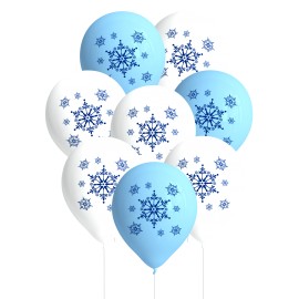 8 Globos Copos de Nieve 8 Globos Copos de Nieve