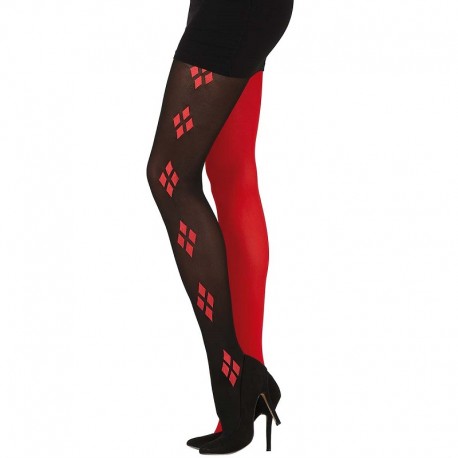 Pantys Roja Negra Arlequin Adulto