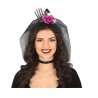 Diadema de Velo Con Flor y Mano