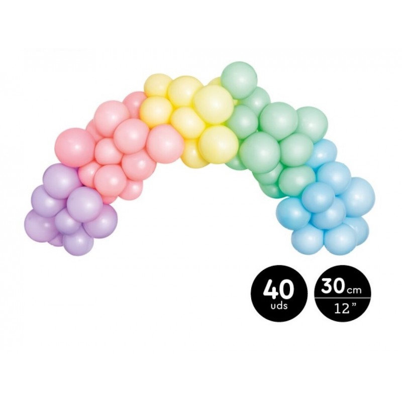 Guirnalda de Globos Colores Pastel 150 cm - FiestasMix