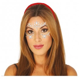 Joyas Faciales Adultohesivas Plateadas
