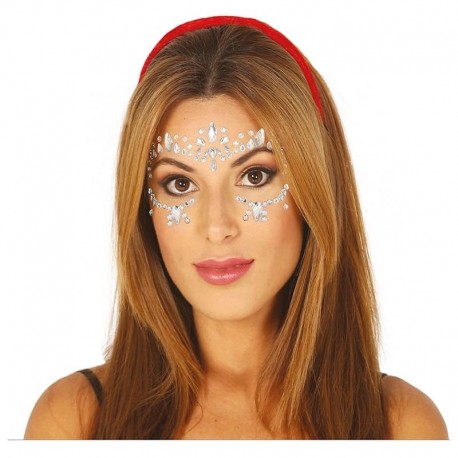 Joyas Faciales Adultohesivas Plateadas