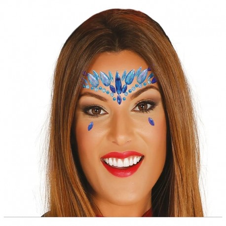 Joyas Faciales Adultohesivas Azules
