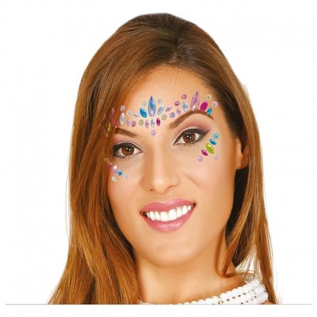Joyas Faciales Adultohesivas Multicolor