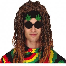 Gafas Negras Con Hojas De Marihuana Gafas Negras Con Hojas De Marihuana