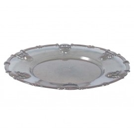 Bandeja Redonda Transparente Gris 29X3 cm Plastico