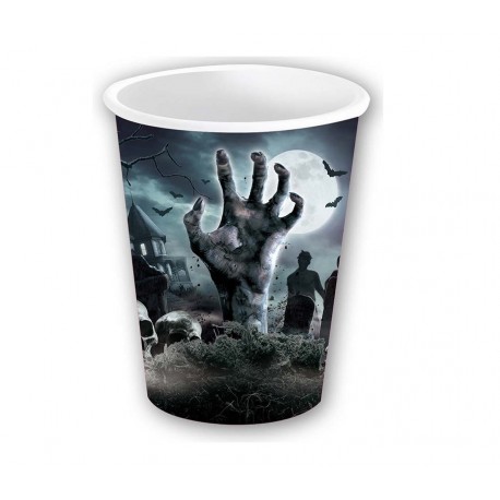 6 Vasos Cementerio 240 Ml 9 cm
