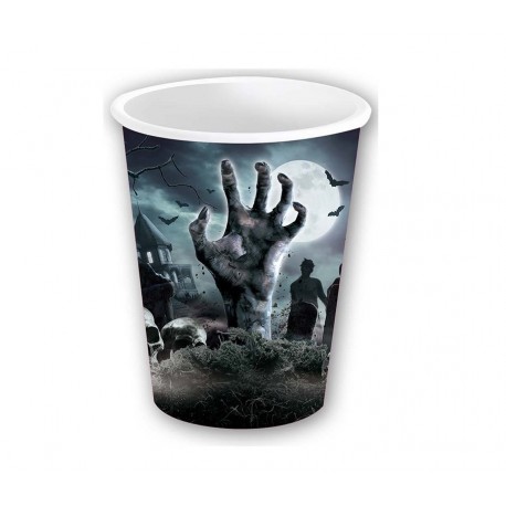 6 Vasos Cementerio 355 Ml 11 cm