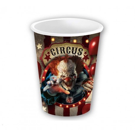 6 Vasos Payaso 240 Ml 9 cm