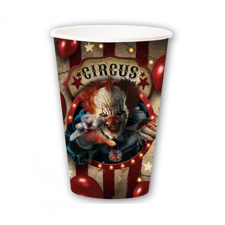 6 Vasos Payaso 355 Ml 11 cm