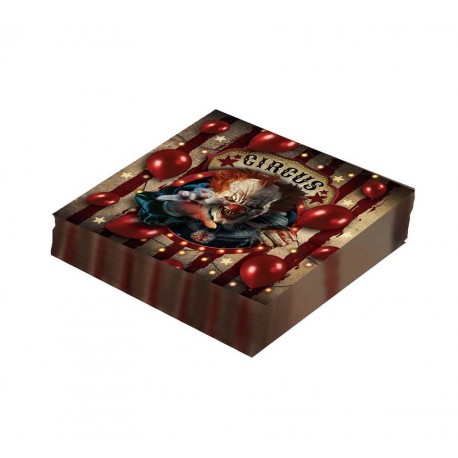 12 Servilletas Payaso 33X33 cm