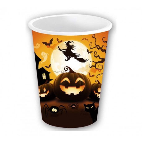 6 Vasos Calabaza 355 Ml 11 cm