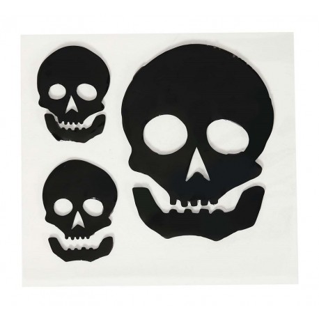 Decoracion Gel Calaveras 25X25 cm