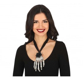 Collar Mano Esqueleto con Flor Collar Mano Esqueleto con Flor