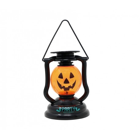 Farol Calabaza Con Luz 14 cm