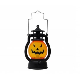Farol Calabaza Con Luz 12X8 cm
