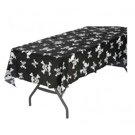 Mantel Negro Con Calaveras 137X274 cm Mantel Negro Con Calaveras 137X274 cm