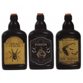 Botellas Veneno Vidrio Surtidas 19 cm
