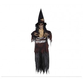 Colgante Bruja Keep Out Con Luz Y Sonido 180 cm Colgante Bruja Keep Out Con Luz Y Sonido 180 cm