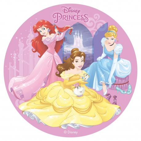 6 Obleas de Princesas Disney 20 cm