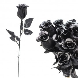 Rosa Negra y Plata 43 Cm Rosa Negra y Plata 43 Cm