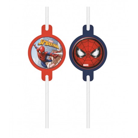 6 Pajitas Spiderman