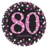 8 Platos 80 Años Elegant Pink 18 cm