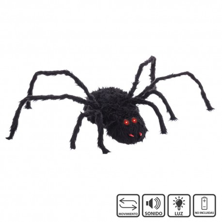 Araña Luz Sonido Y Movimiento Negro 95 X 30 X 10 Cm