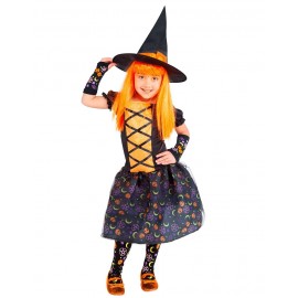 Disfraz Bruja Moonlight Orange Infantil Disfraz Bruja Moonlight Orange Infantil