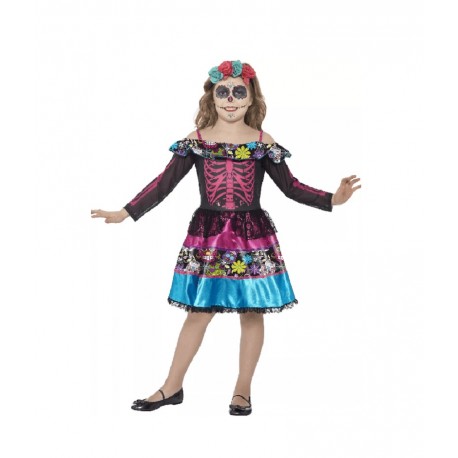 Disfraz Día Del Muerto Multicolor