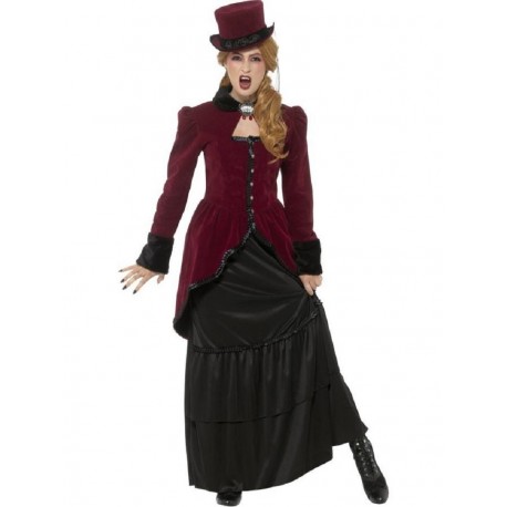Disfraz De Vampirasa Victoriana De Lujo Burdeos