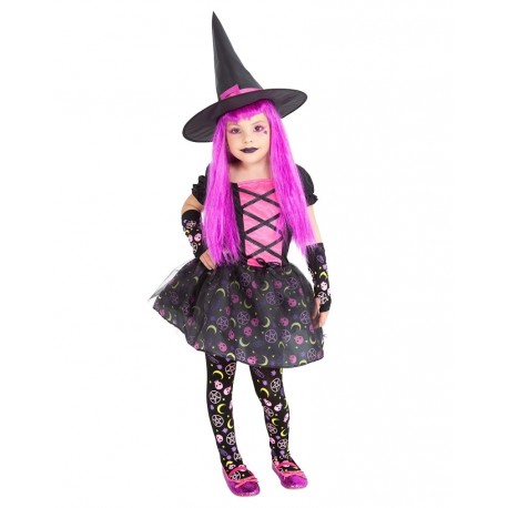 Disfraz Bruja Moonlight Pink Infantil