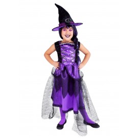 Disfraz Bruja Chic Púrpura Infantil