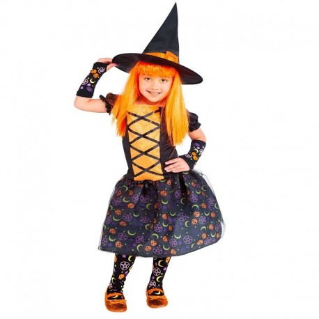 Disfraz Bruja Moonlight Orange Infantil