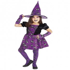 Disfraz Bruja Mininos Púrpura Infantil